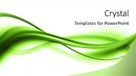  Presentation with abstract green - Cool new PPT theme with green lining - abstract composition backdrop and a white colored foreground