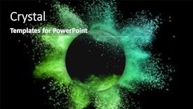  Presentation with abstract dust explosion - Cool new slides with abstract-crative-round-frame backdrop and a black colored foreground