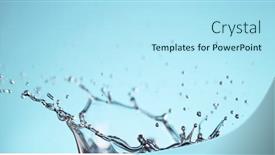  Presentation with crown - Beautiful PPT layouts featuring abstract-crown-shape-of-water backdrop and a arctic colored foreground