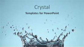  Presentation with crown - PPT layouts consisting of abstract-crown-shape-of-water background and a light blue colored foreground
