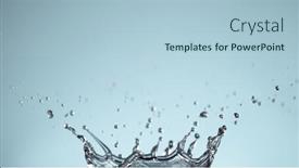  Presentation with crown - PPT theme enhanced with abstract-crown-shape-of-water background and a light blue colored foreground