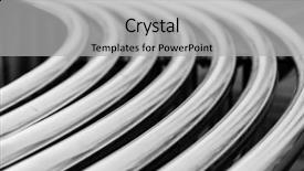  Presentation with metal - Colorful presentation enhanced with abstract curves - abstract curved metal tube chair backdrop and a light gray colored foreground