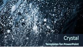  Presentation with dark blue - Beautiful theme featuring abstract dark blue grunge background backdrop and a ocean colored foreground