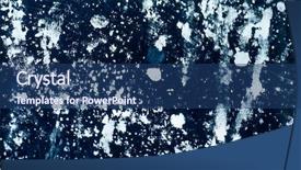  Presentation with abstract dark blue color crayons - Colorful slide deck enhanced with abstract dark blue grunge background backdrop and a ocean colored foreground