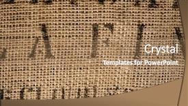  Presentation with abstract orange color wave design - Amazing PPT layouts having abstract design burlap sack backdrop and a coral colored foreground