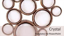  Presentation with barrels - Colorful slide deck enhanced with abstract design of round shapes backdrop and a coral colored foreground