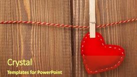  Presentation with valentines day - Audience pleasing presentation design consisting of abstract design red - valentines day handmaded toy heart backdrop and a tawny brown colored foreground