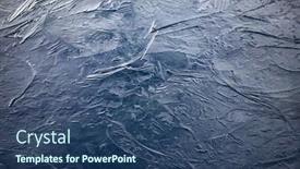  Presentation with winter ice - Slide set consisting of abstract-detailed-texture-of-ice background and a ocean colored foreground