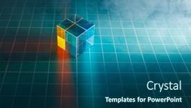  Presentation with dispersion light - Presentation design consisting of abstract-dichroic-cube-prism background and a ocean colored foreground