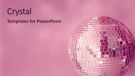  Presentation with 70s - Beautiful presentation theme featuring abstract disco ball backdrop and a coral colored foreground