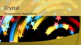  Presentation with motion graphics art abstract - Beautiful presentation featuring abstract disco colored stars motion backdrop and a  colored foreground