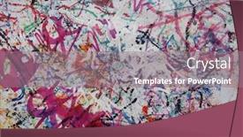  Presentation with doodles - Colorful slide deck enhanced with abstract-doodles-and-graffiti-colorful backdrop and a gray colored foreground