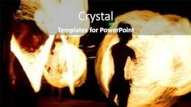  Presentation with fiery - Cool new presentation design with abstract drawing fiery motion backdrop and a black colored foreground