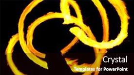  Presentation with fiery - Theme having abstract drawing fiery motion background and a black colored foreground