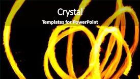  Presentation with orange abstract - PPT theme enhanced with abstract drawing orange flames background and a black colored foreground