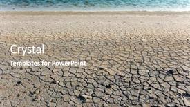  Presentation with water soil - PPT layouts consisting of abstract dry soil and blue background and a coral colored foreground