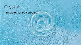  Presentation with liquid - Presentation design featuring abstract-e-mail-on-liquid background and a light blue colored foreground