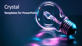  Presentation with abstract light - Presentation theme with abstract electric - light bulb background and a ocean colored foreground