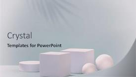  Presentation with blue shadows abstract - Presentation theme featuring abstract-empty-geometric-shape-podiums background and a light gray colored foreground