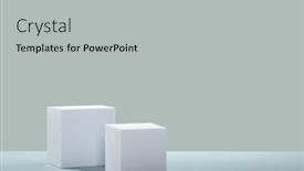  Presentation with blue shadows abstract - Slide deck consisting of abstract-empty-white-cubes-podiums background and a light gray colored foreground