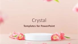  Presentation with pink white - Presentation having abstract-empty-white-foam-circle background and a  colored foreground