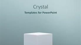  Presentation with abstract leaves - PPT theme featuring abstract-empty-white-podium-cube background and a lemonade colored foreground