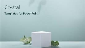  Presentation with blue shadows abstract - Presentation theme with abstract-empty-white-podium-cube background and a sky blue colored foreground