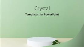  Presentation with abstract green - PPT layouts with abstract-empty-white-podium background and a mint green colored foreground