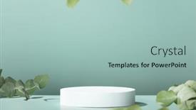  Presentation with minimal - PPT theme consisting of abstract-empty-white-podium background and a light blue colored foreground