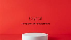  Presentation with minimal - PPT layouts with abstract-empty-white-podium background and a red colored foreground