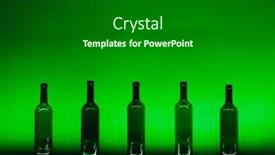  Presentation with wine green - Presentation theme featuring abstract-empty-wine-bottles background and a black colored foreground