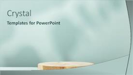  Presentation with blue shadows abstract - Slides enhanced with abstract-empty-wood-slice-podium background and a sky blue colored foreground