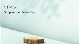  Presentation with blue shadows abstract - Presentation theme having abstract-empty-wood-slice-podium background and a sky blue colored foreground