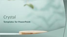  Presentation with blue shadows abstract - Presentation design consisting of abstract-empty-wood-slice-podium background and a lemonade colored foreground