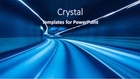  Presentation with motion - Theme enhanced with abstract-emty-motion-blurred-road background and a navy blue colored foreground