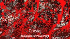  Presentation with abstract red - Presentation theme enhanced with abstract expressive painting for backgrounds background and a tawny brown colored foreground