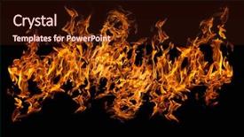  Presentation with flame - Slide set featuring abstract fire - orange flame isolated on black background and a wine colored foreground