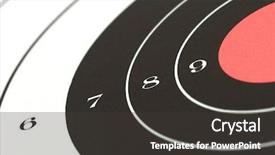  Presentation with target - Amazing presentation theme having abstract fire - target sheet from firing range backdrop and a dark gray colored foreground