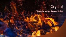  Presentation with fire - Slide set consisting of abstract-fire-background-with-sparks background and a wine colored foreground