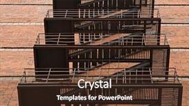  Presentation with fire ice and abstract - Cool new slide deck with abstract fire escape background texture backdrop and a tawny brown colored foreground