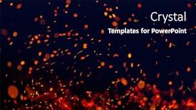  Presentation with fire - Theme consisting of abstract-fire-sparks-and-embers background and a black colored foreground