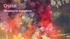  Presentation with floral abstract - PPT layouts having abstract floral background combined background and a tawny brown colored foreground