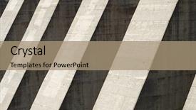  Presentation with hydroelectric - Cool new PPT theme with abstract foreground hydroelectric dam of reinforced concrete in cavallers pyrenees spain backdrop and a coral colored foreground