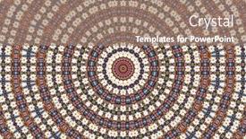  Presentation with daisy - Presentation theme consisting of abstract fractal background beads and daisy background and a coral colored foreground