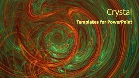  Presentation with abstract - Cool new PPT theme with abstract-fractal-background-created and a tawny brown colored foreground