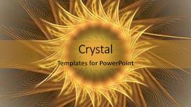  Presentation with abstract - Presentation design featuring abstract-fractal-illustration-background-created background and a gold colored foreground