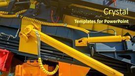  Presentation with machinery - Beautiful theme featuring abstract-fragment-of-heavy-machinery backdrop and a tawny brown colored foreground