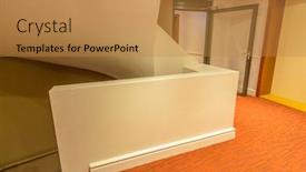  Presentation with abstract modern architecture - Slides consisting of abstract fragment of the architecture of modern lobby hallway of the luxury hotel shopping mall business center in lucerne switzerland interior design background and a gold colored foreground