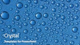  Presentation with abstract water drops - Beautiful presentation featuring abstract frame - background of water drops backdrop and a teal colored foreground