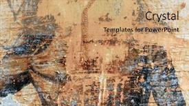  Presentation with sandstone - Theme having abstract frame - grungy wall sandstone surface background background and a  colored foreground